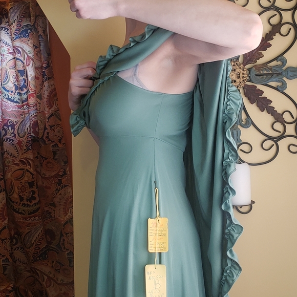 Vintage Green Dress, Sz S - Picture 4 of 12